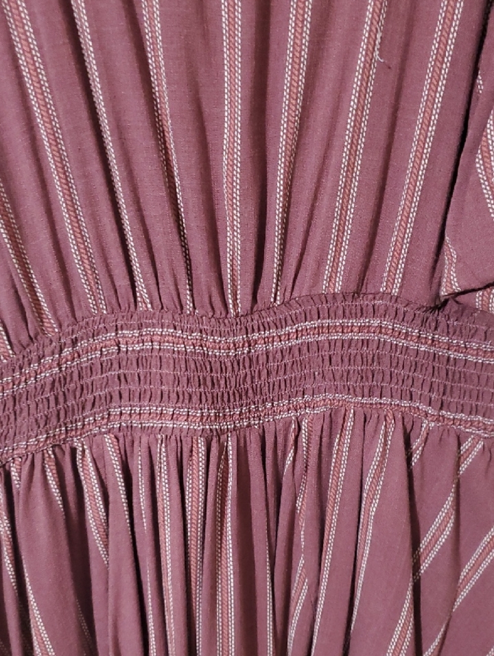 Torrid Bubble-Sleeve Button-Up Mini Dress Mauve-Lloyd Stripe Wild Ginger NWOT 1X - Picture 5 of 11